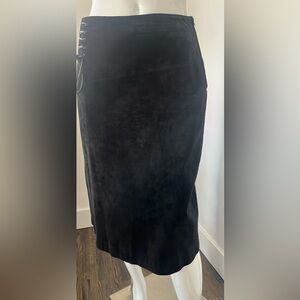 Danier Elegant Black Suede Skirt